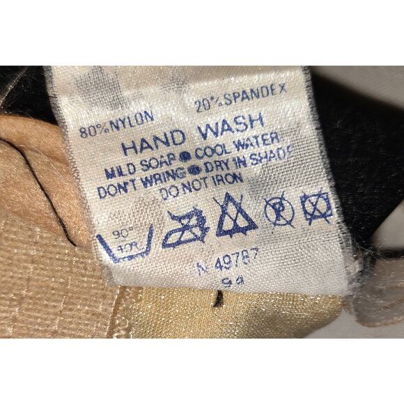 Vintage Gottex One Piece Swimsuit 12 Black White Gold Geometric Design Checkered - Picture 10 of 16